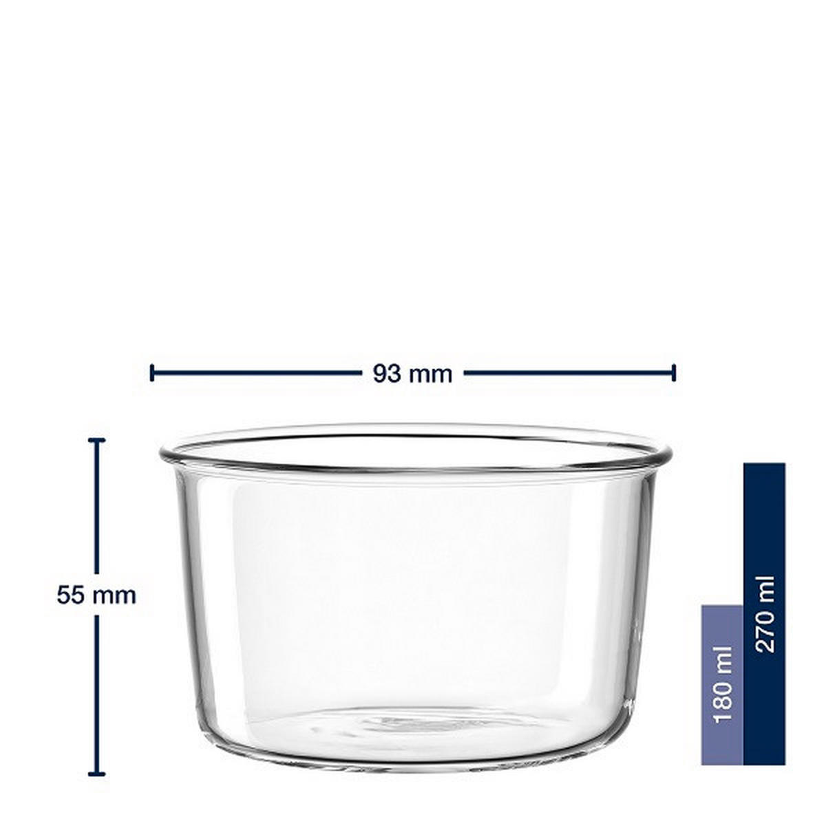 DESSERTSCHALE VETRO  - Transparent, Design, Glas (9,30/5,50/9,30cm) - Leonardo