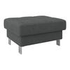 HOCKER in Textil Anthrazit  - Anthrazit, Modern, Textil/Metall (90/44/73cm) - MID.YOU