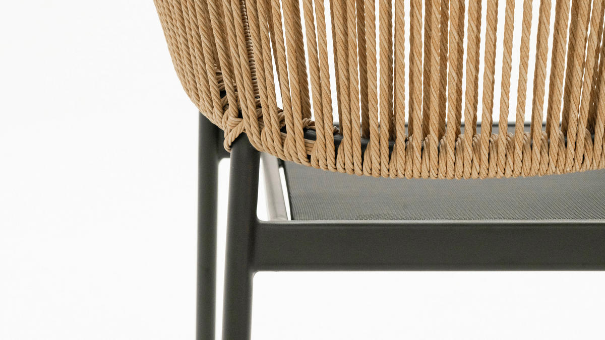 STOLICA SLOŽIVA  prirodne boje, crna  metal, plastika, tekstil      - prirodne boje/crna, Design, metal/tekstil (64/79,5/59cm) - Dieter Knoll