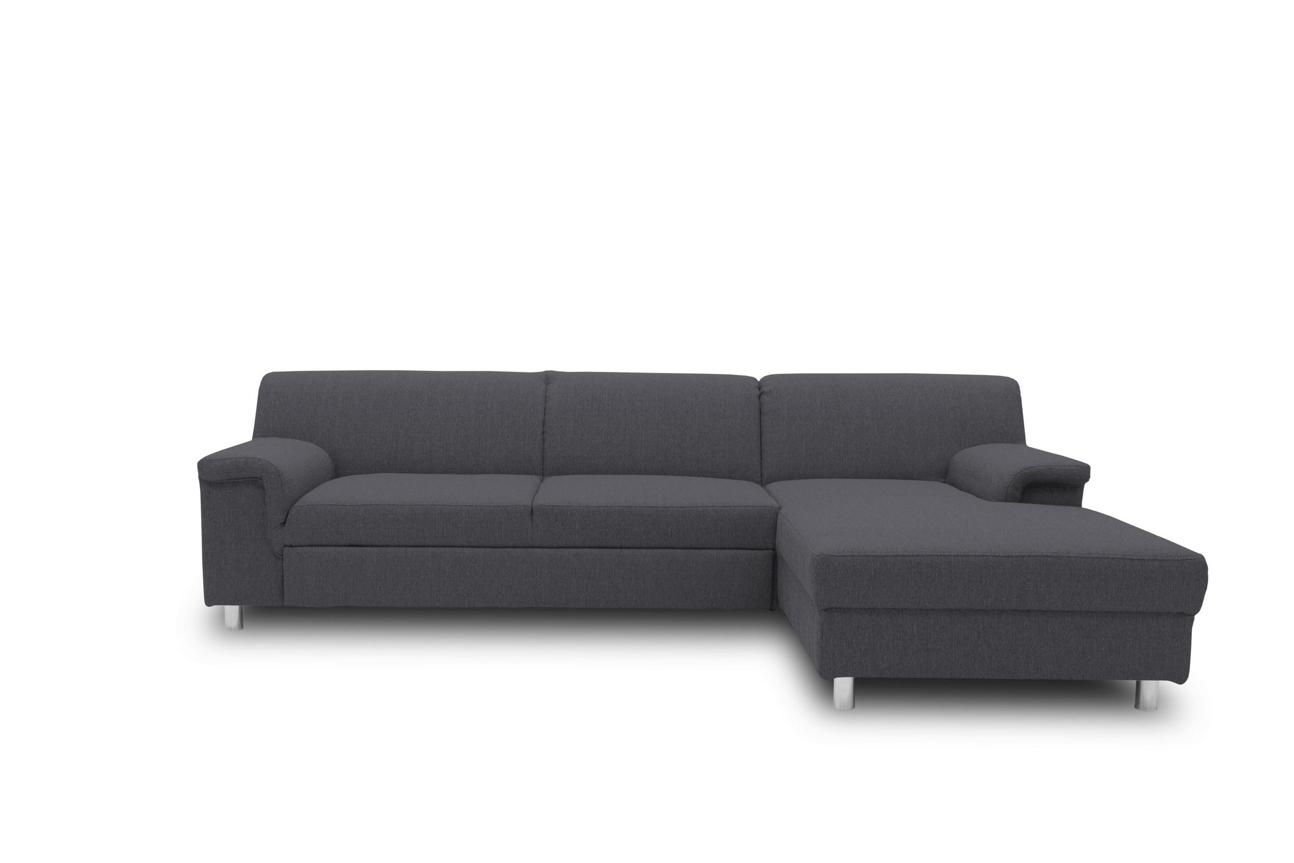 ECKSOFA in Webstoff Schlammfarben  - Chromfarben/Schlammfarben, KONVENTIONELL, Textil/Metall (252/150cm) - MID.YOU