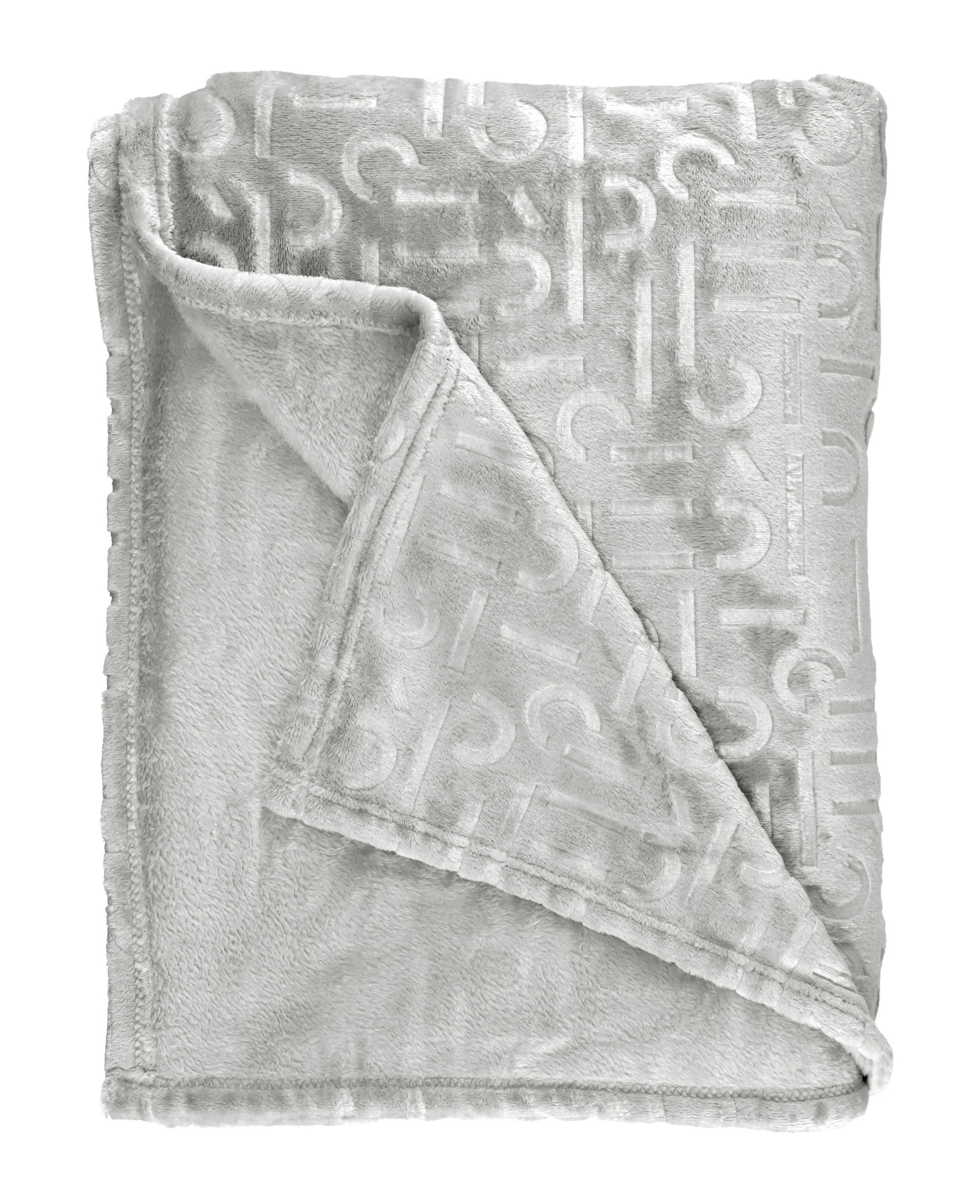 PLAID E-Scatter grey 220/240 cm  - Grau, Design, Textil (220/240cm) - Esprit