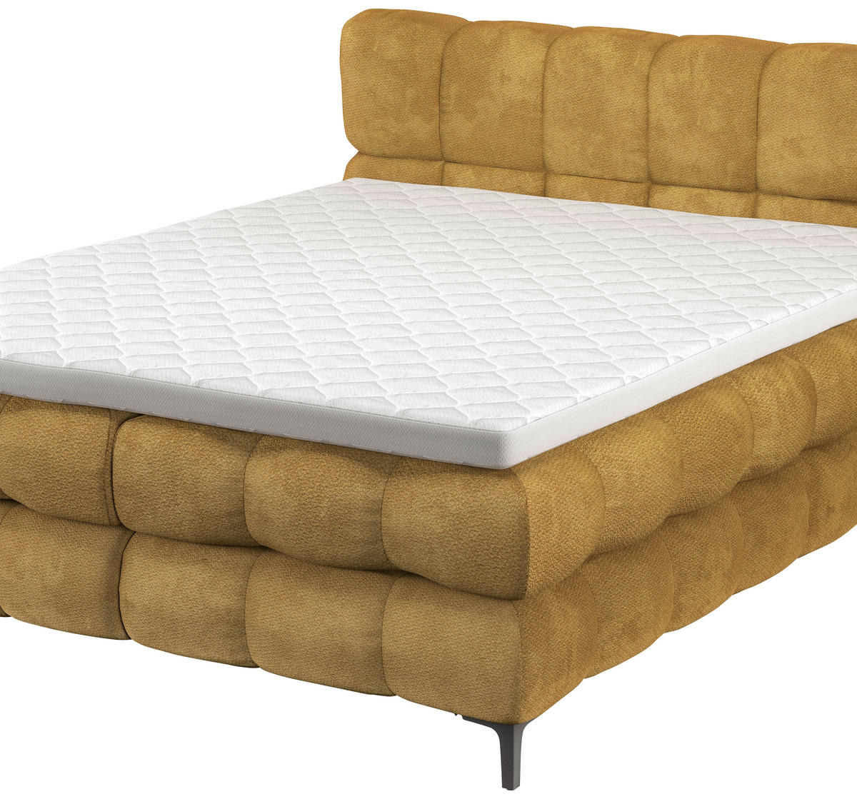 BOXBETT 200/200 cm  in Goldfarben  - Goldfarben/Schwarz, Design, Holz/Textil (200/200cm) - Ti'me