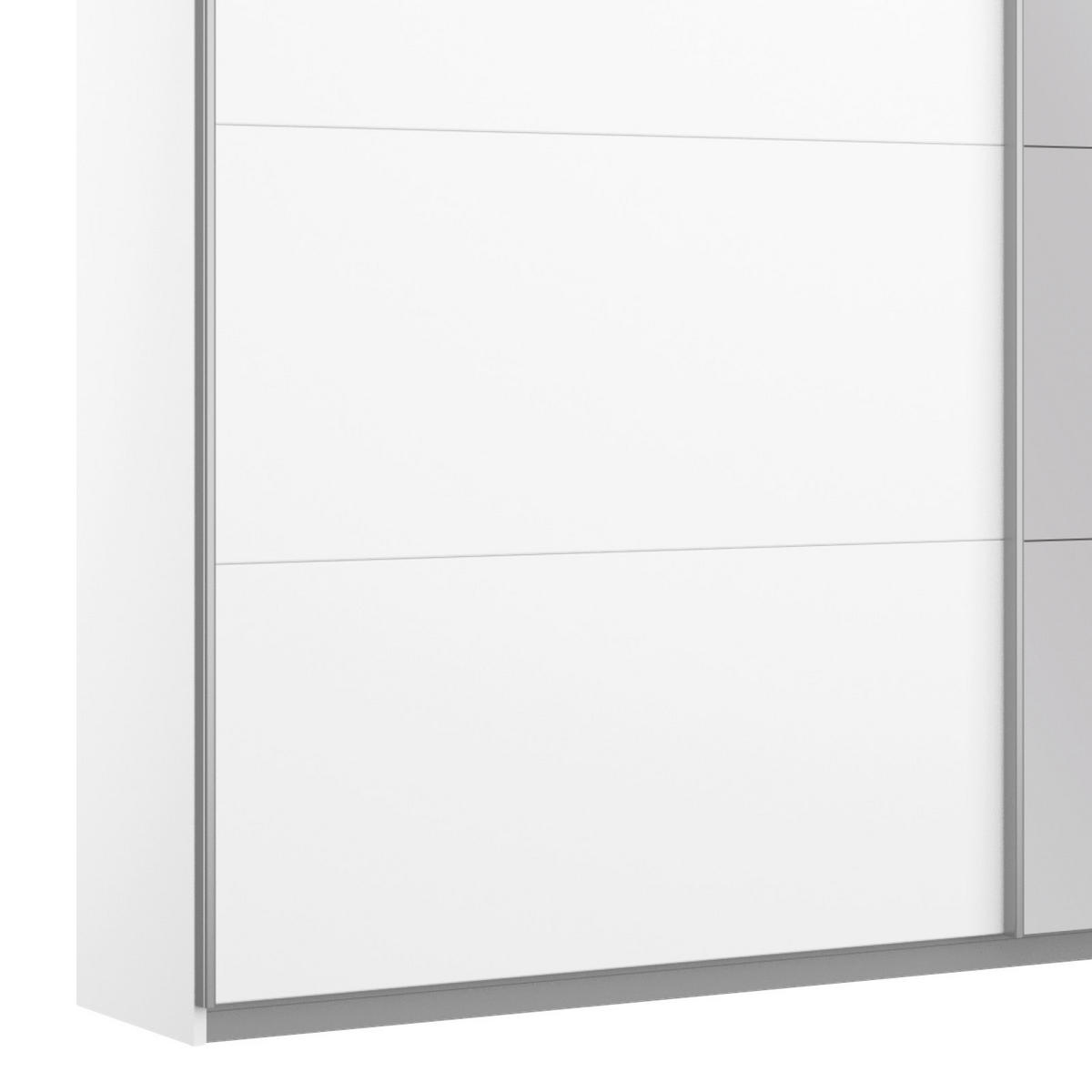 SCHWEBETÜRENSCHRANK  in Weiß  - Alufarben/Weiß, MODERN, Holzwerkstoff/Metall (226/230/62cm) - Rauch Möbel