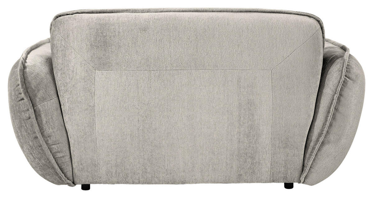 XXL-SESSEL in Chenille Silberfarben  - Silberfarben/Schwarz, Modern, Kunststoff/Textil (182/87/184cm) - Trendmanufaktur