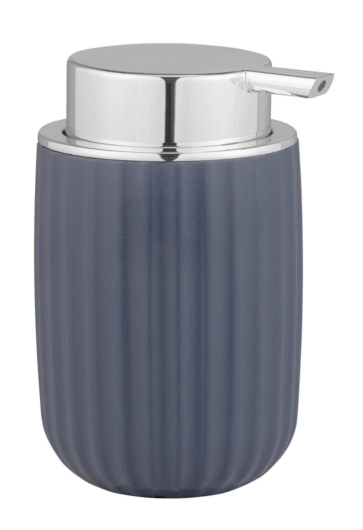SEIFENSPENDER AGROPOLI  - Chromfarben/Dunkelblau, Basics, Kunststoff (7,5/12,5/9cm) - Wenko
