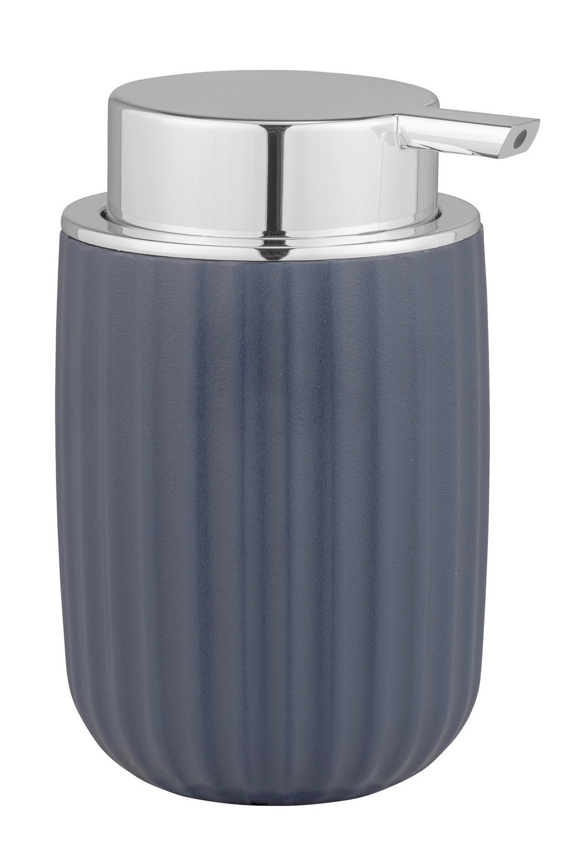 SEIFENSPENDER AGROPOLI  - Chromfarben/Dunkelblau, Basics, Kunststoff (7,5/12,5/9cm) - Wenko