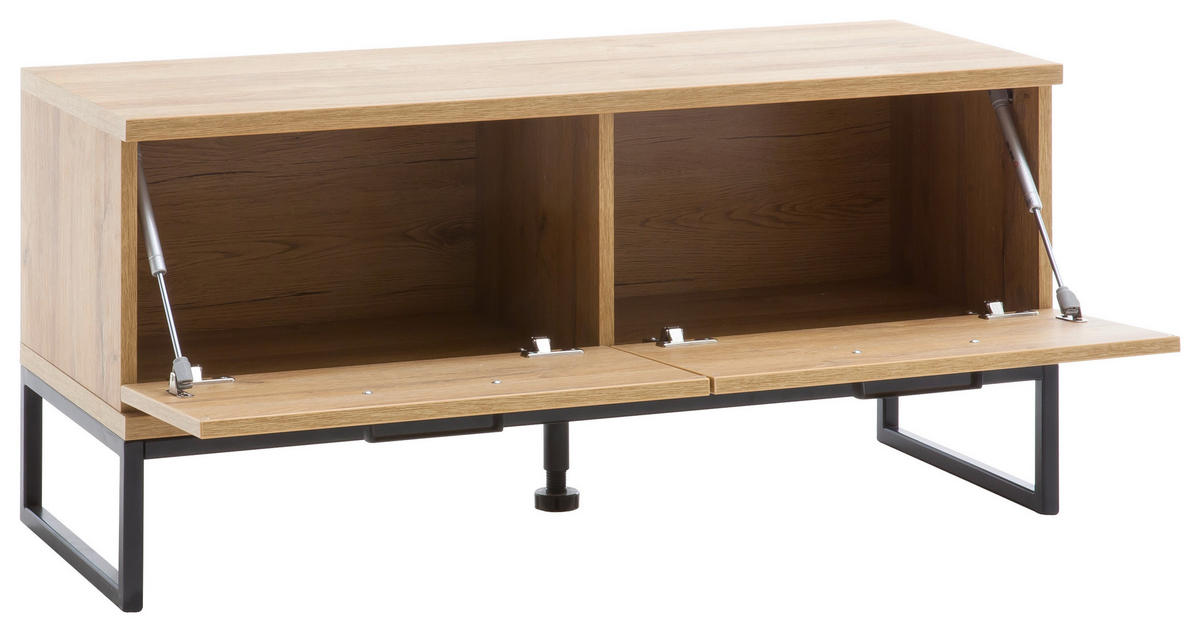 GARDEROBE 5-teilig  in 267/196/38 cm  - Eichefarben/Schwarz, KONVENTIONELL, Holzwerkstoff (267/196/38cm)