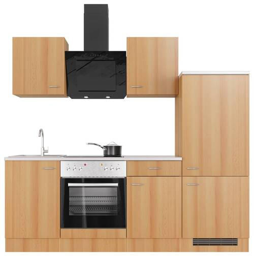 KUCHYŇSKÁ LINKA NANO - barvy buku/béžová, Moderní, kompozitní dřevo/plast (220cm) - FlexWell