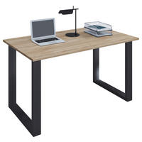 SCHREIBTISCH 110/50/76 cm  in Schwarz, Sonoma Eiche  - Schwarz/Sonoma Eiche, MODERN, Holzwerkstoff/Metall (110/50/76cm) - MID.YOU