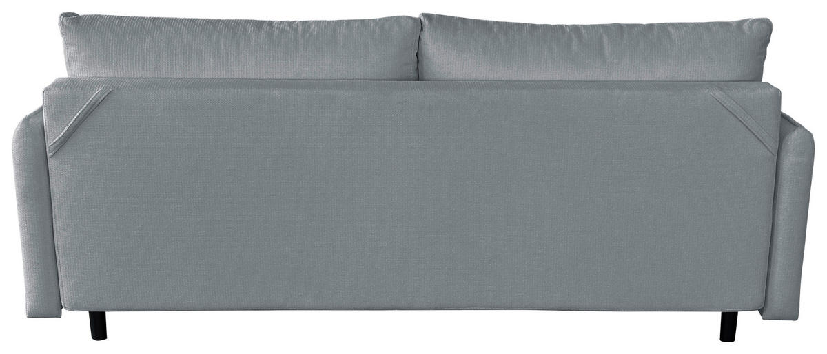 SCHLAFSOFA Webstoff Grau  - Schwarz/Weiß, Design, Holz/Kunststoff (216/96/102cm) - MID.YOU