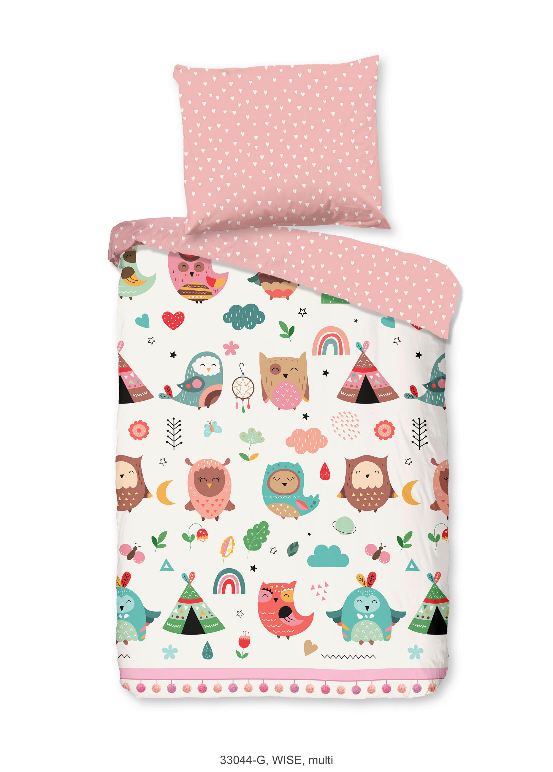 KINDERBETTWÄSCHE 100/135 cm  - Hellrosa/Multicolor, Basics, Textil (100/135cm)