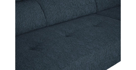 ECKSOFA in Webstoff Blau 280/205 cm - Blau/Schwarz, Design, Textil/Metall (280/205cm) - Xora