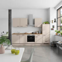 KÜCHENLEERBLOCK Easytouch 300 cm  in Eichefarben, Sandfarben  - Sandfarben/Eichefarben, MODERN, Holzwerkstoff/Metall (300cm) - Nobilia
