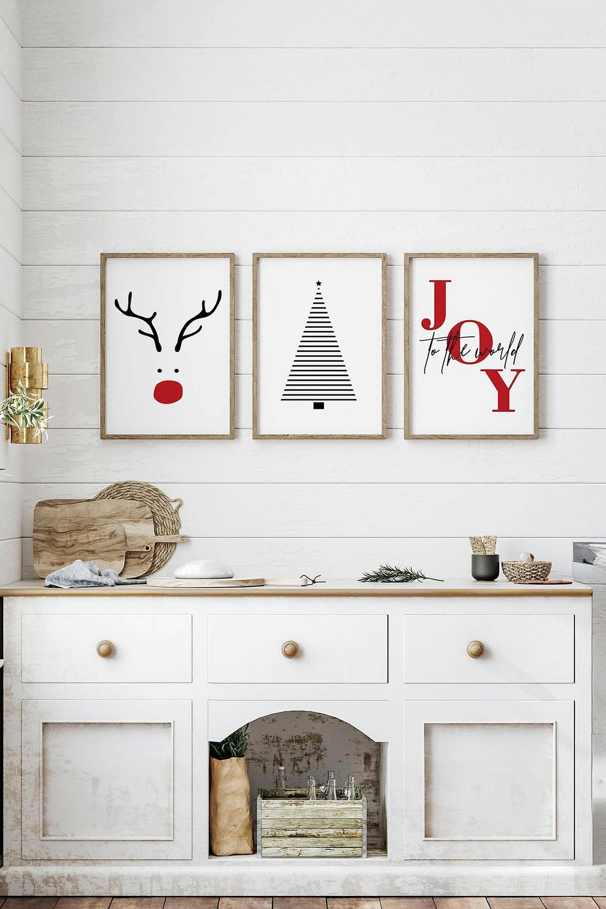 BILDERSET Multicolor 33/48 cm  - Multicolor, Basics, Holz (33/48cm) - X-Mas