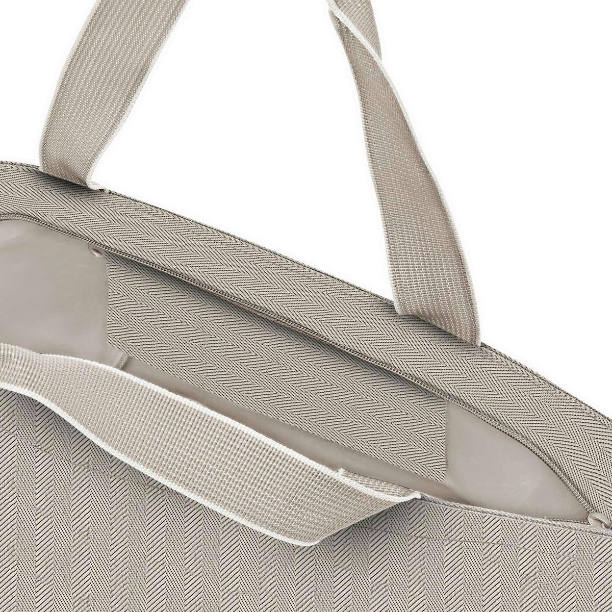SHOPPER  - Beige/Schwarz, Basics, Kunststoff/Textil (51/30,5/26cm) - Reisenthel
