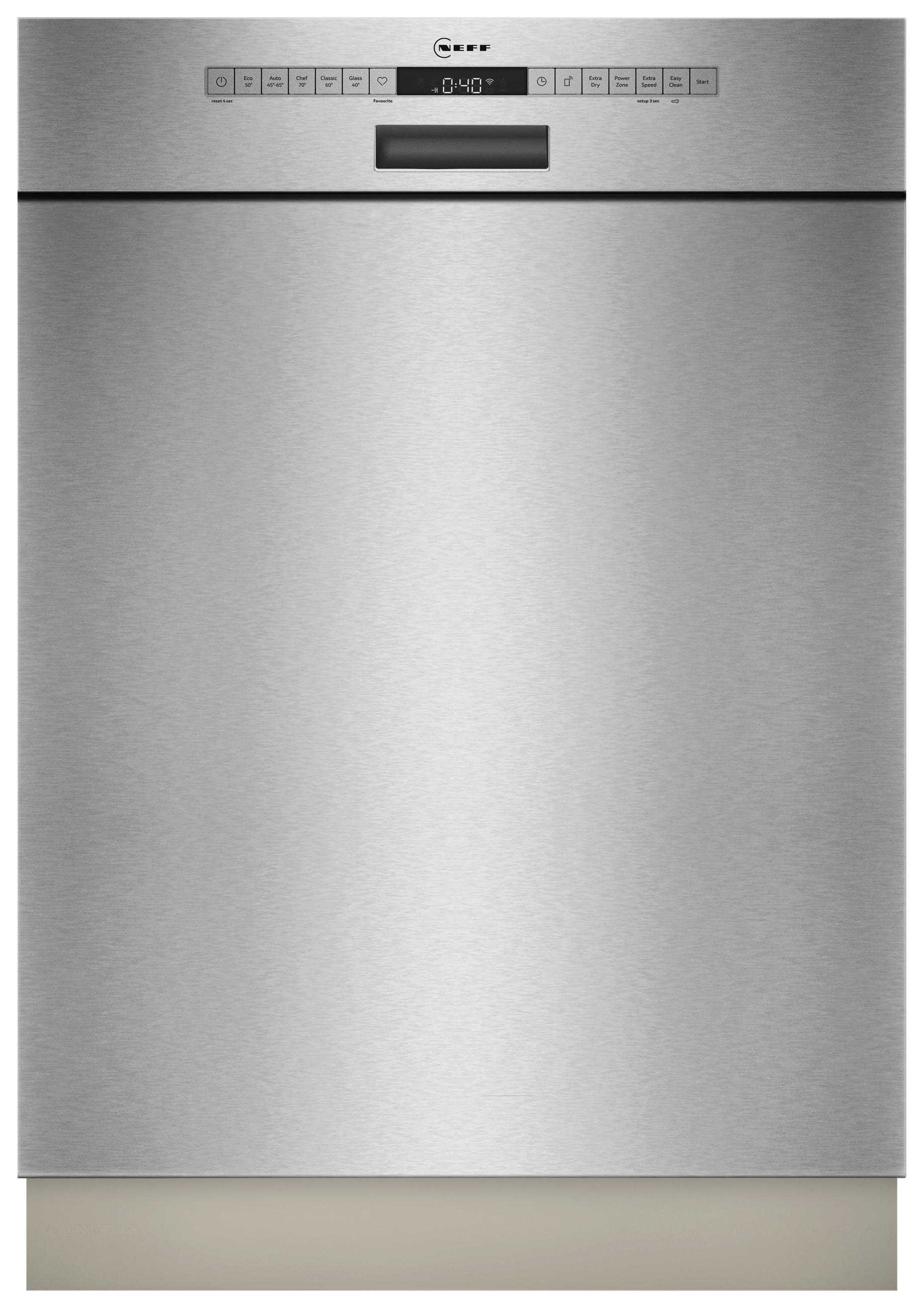 GESCHIRRSPÜLER S125ECS15E  - Edelstahlfarben, Basics, Metall (59,8/86,5/55,0cm) - Neff