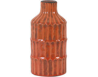 DEKOVASE  - Rotbraun, Basics, Keramik (12,5/25cm) - Light & Living