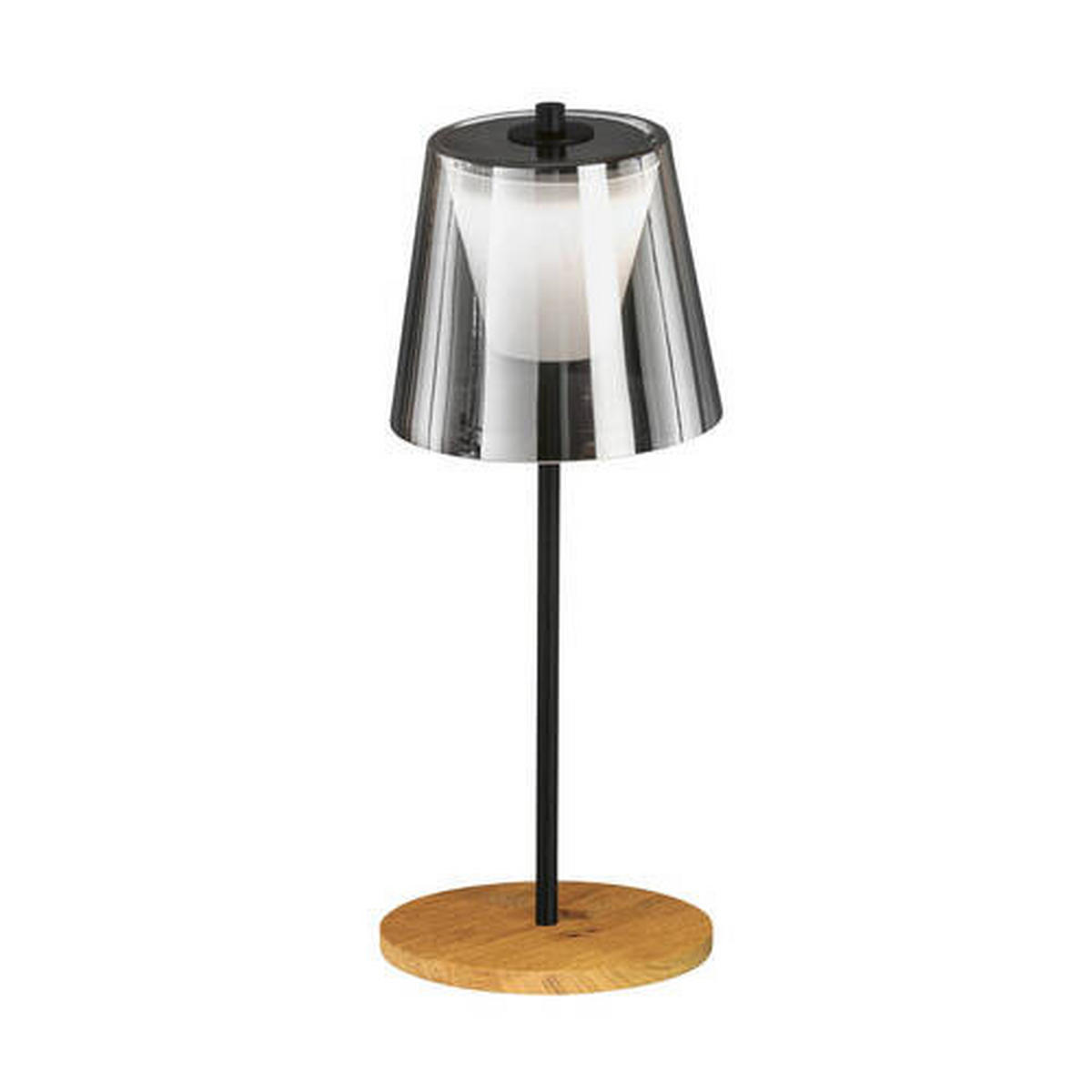 LED-AUSSENLEUCHTE - Schwarz, Natur, Glas/Metall (15/35cm) - Fischer & Honsel