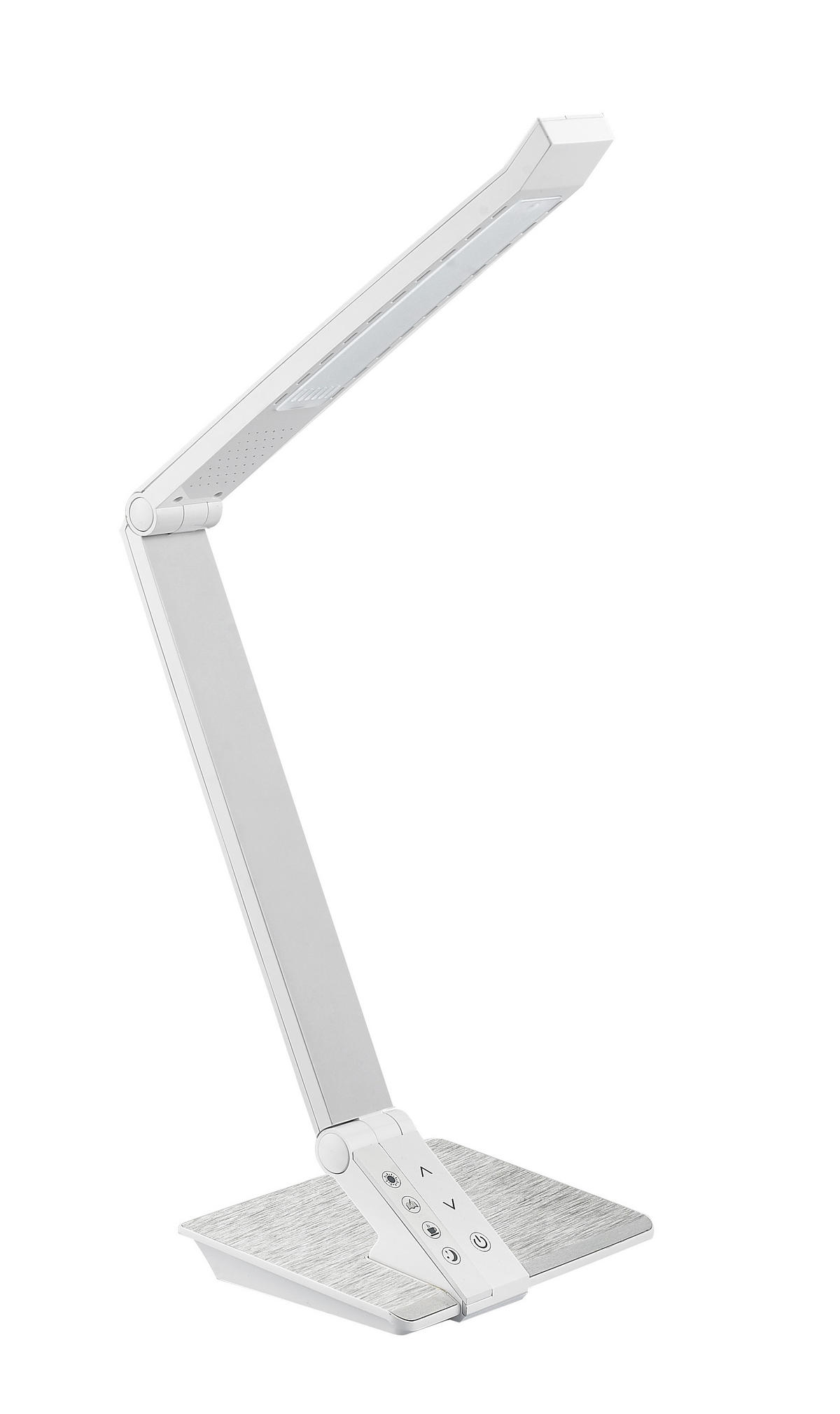LED ÍRÓASZTALI LÁMPA - ezüst/fehér, Basics, műanyag (40.2/33.5/33.5cm)
