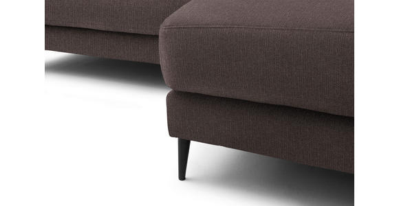 ECKSOFA  in Flachgewebe Hellbraun  253/177 cm  - Hellbraun/Schwarz, Design, Textil/Metall (253/177cm) - Dieter Knoll