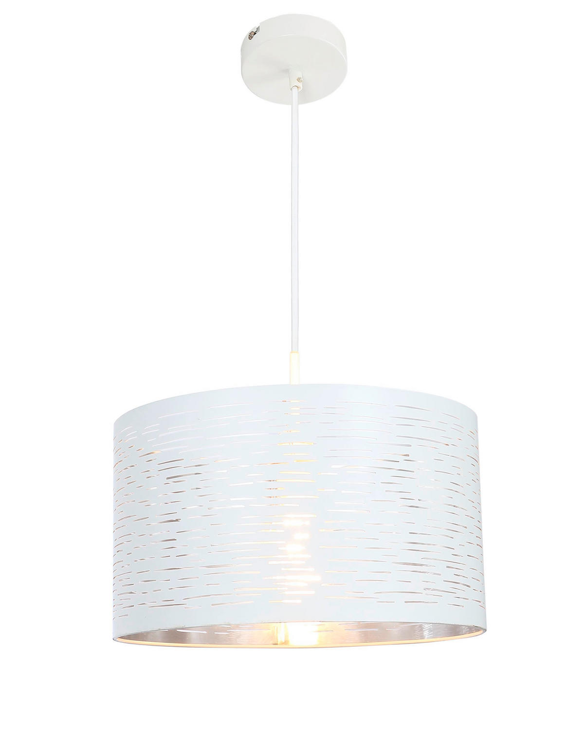 HÄNGLAMPA 38/120 cm  - vit/kromfärg, Design, metall/plast (38/120cm) - Globo