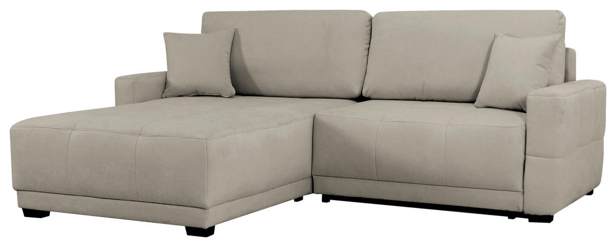 ECKSOFA Hellgrau Chenille, Struktur  - Hellgrau, Design, Textil (237/186cm) - MID.YOU