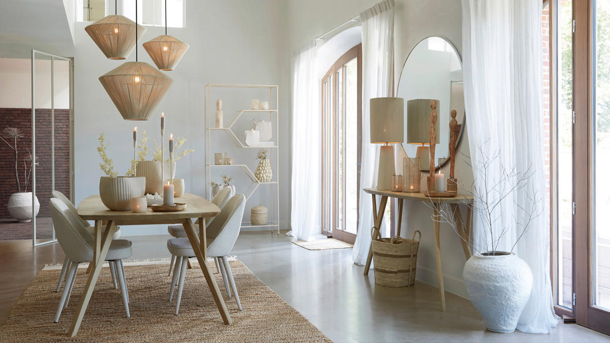 HÄNGELEUCHTE Felida 53/37 cm   - Creme, Basics, Textil/Metall (53/37cm) - Light & Living