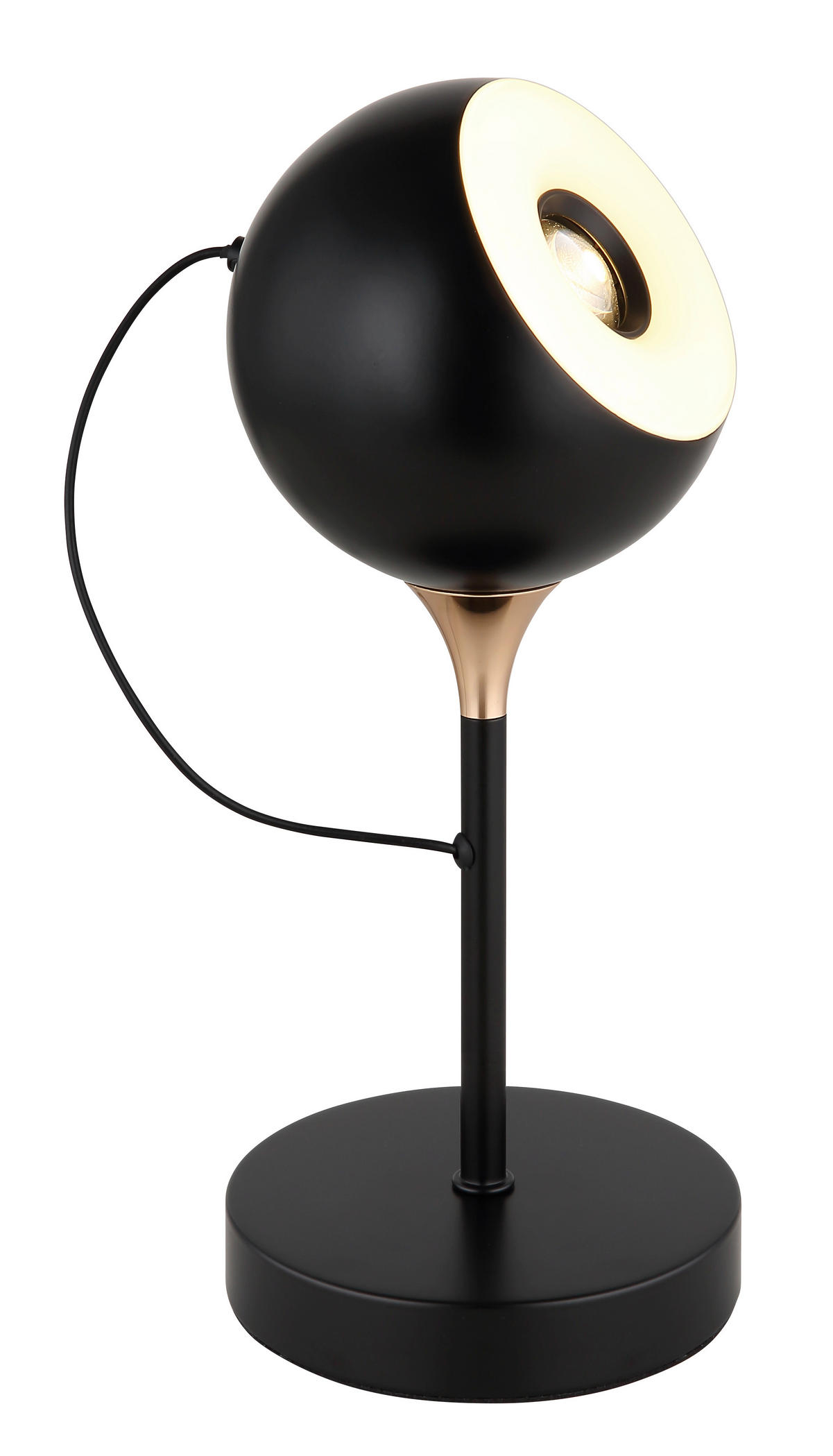 STOLNÍ LED LAMPA, 13/28,5 cm  - bílá/černá, Design, kov/plast (13/28,5cm) - Globo