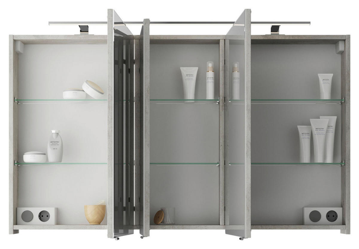 SPIEGELSCHRANK 120/70,3/14,5 cm  - Chromfarben/Grau, KONVENTIONELL, Glas/Holzwerkstoff (120/70,3/14,5cm) - Pelipal