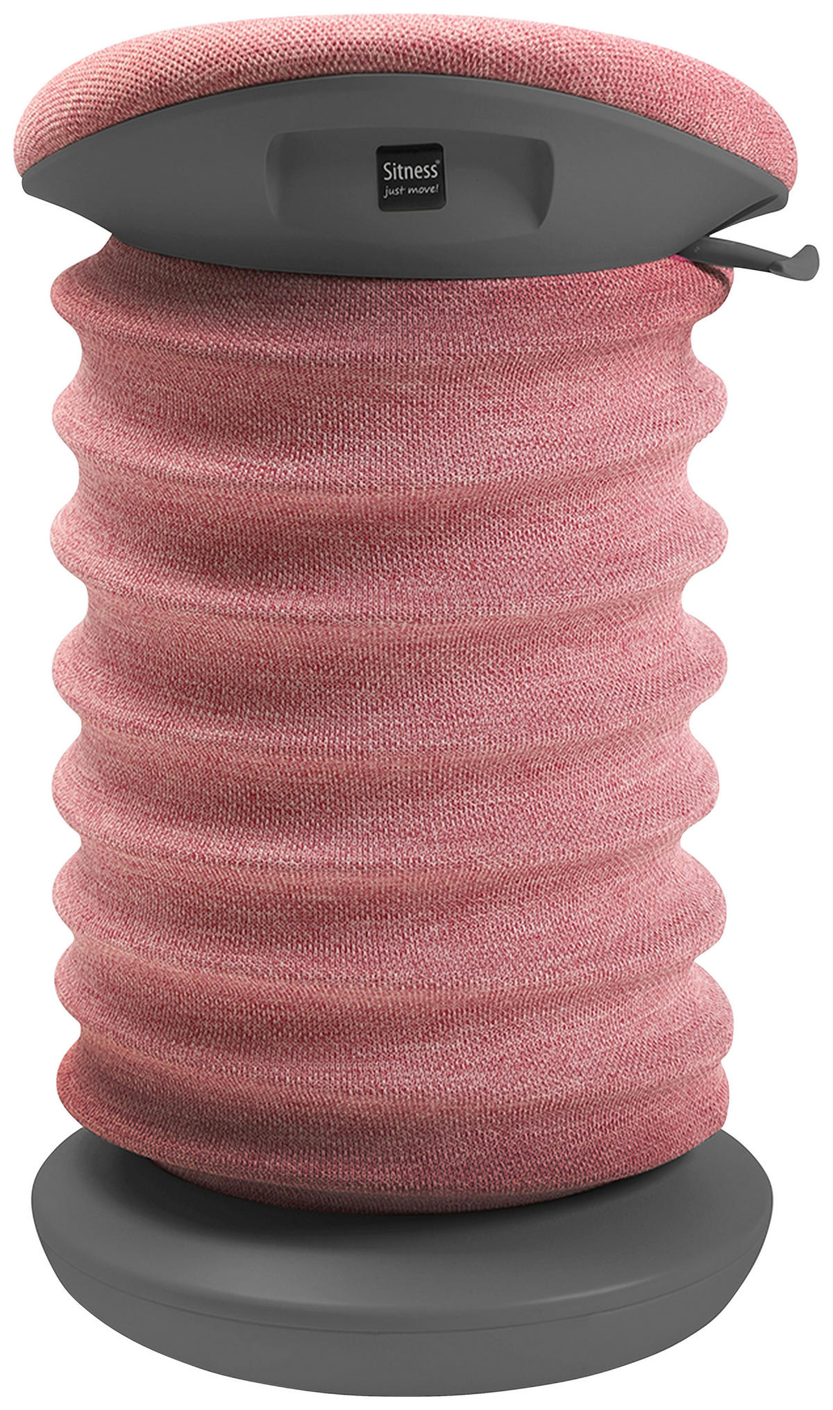 BÜROHOCKER Grau, Rosa  - Rosa/Grau, Design, Kunststoff/Textil (37,5/53-64/36cm) - Topstar