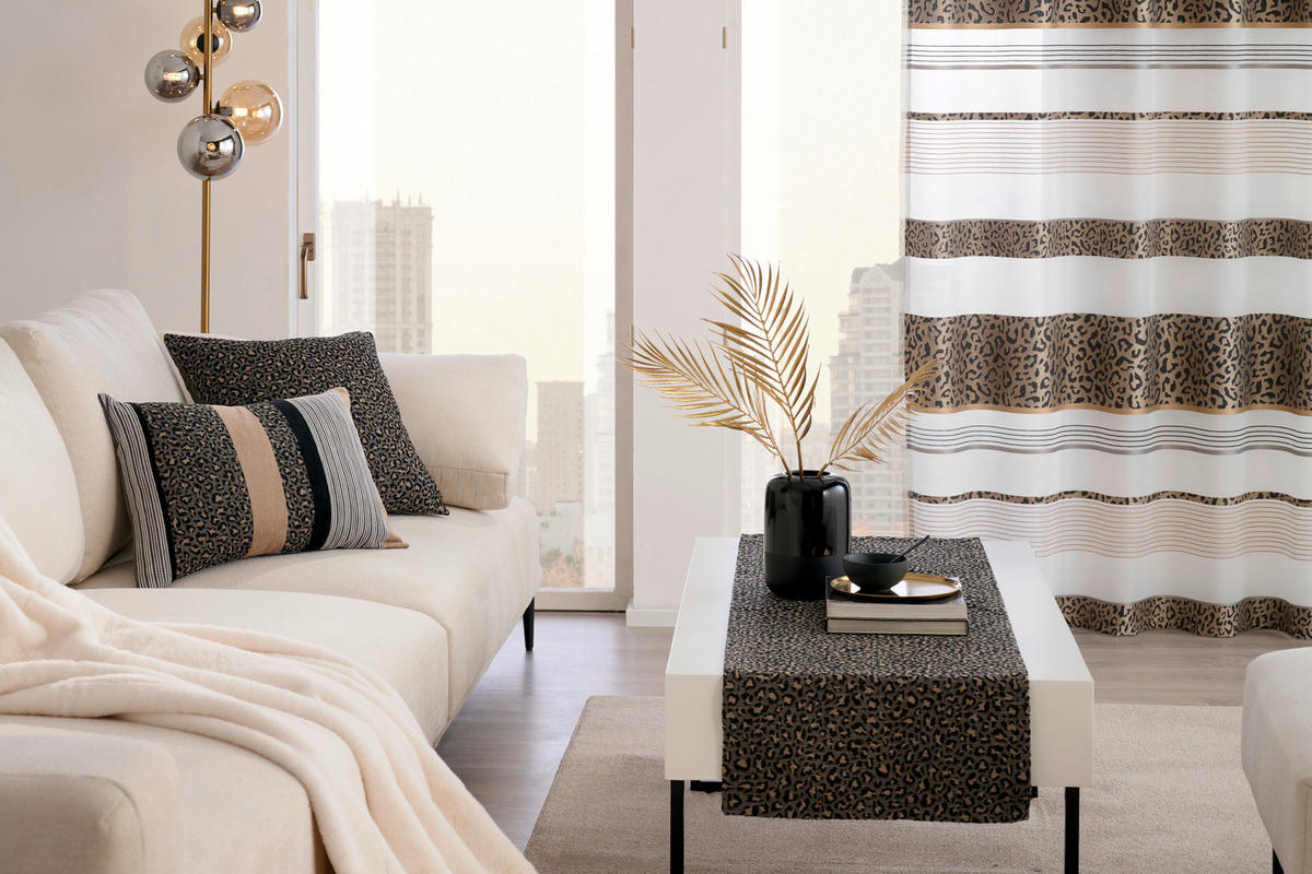 FERTIGVORHANG halbtransparent  - Taupe, Trend, Textil (140/245cm) - Esposa