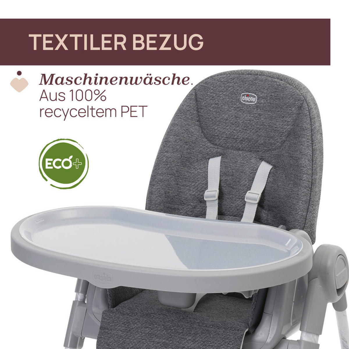 HOCHSTUHL Polly Armonia Dunkelgrau, Hellgrau Carrara  - Dunkelgrau/Hellgrau, Basics, Kunststoff (57/79-104/90cm) - Chicco
