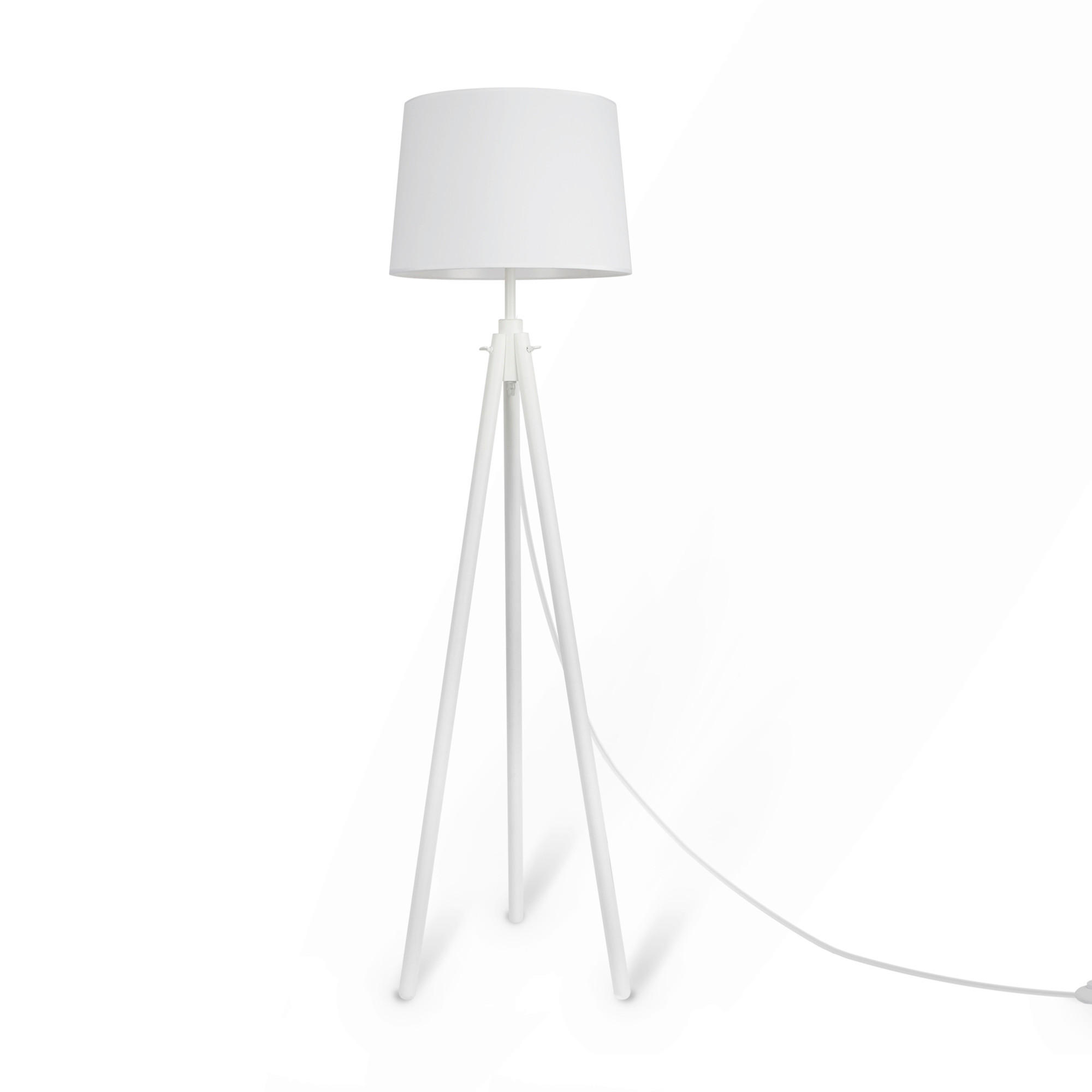 STEHLEUCHTE Table & Floor 60.7/164.2 cm  - Weiß, Trend, Holz/Textil (60.7/164.2cm) - MAYTONI