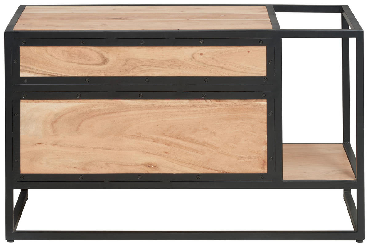 LOWBOARD Urban Garden 2.0  in 93/54/47 cm  - Schwarz/Honig, Design, Holz/Metall (93/54/47cm) - MID.YOU
