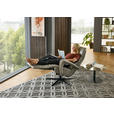 RELAXSESSEL in Leder Greige  - Greige/Schwarz, Design, Leder/Metall (76/110/86cm) - Dieter Knoll
