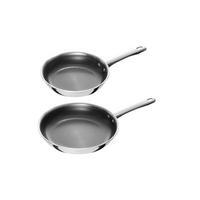 PFANNENSET Valley Edelstahl 2-teilig  - Silberfarben, Basics, Metall (20 / 28cm) - Henckels by ZWILLING