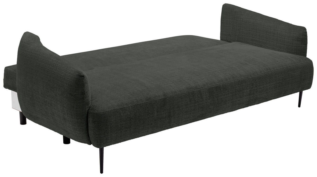 SCHLAFSOFA in Chenille Anthrazit  - Anthrazit/Schwarz, Konventionell, Textil/Metall (228/75/98cm) - Carryhome