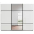SCHWEBETÜRENSCHRANK 301/223/68 cm 3-türig Grau, Weiß  - Schwarz/Weiß, KONVENTIONELL, Glas/Holzwerkstoff (301/223/68cm) - Novel