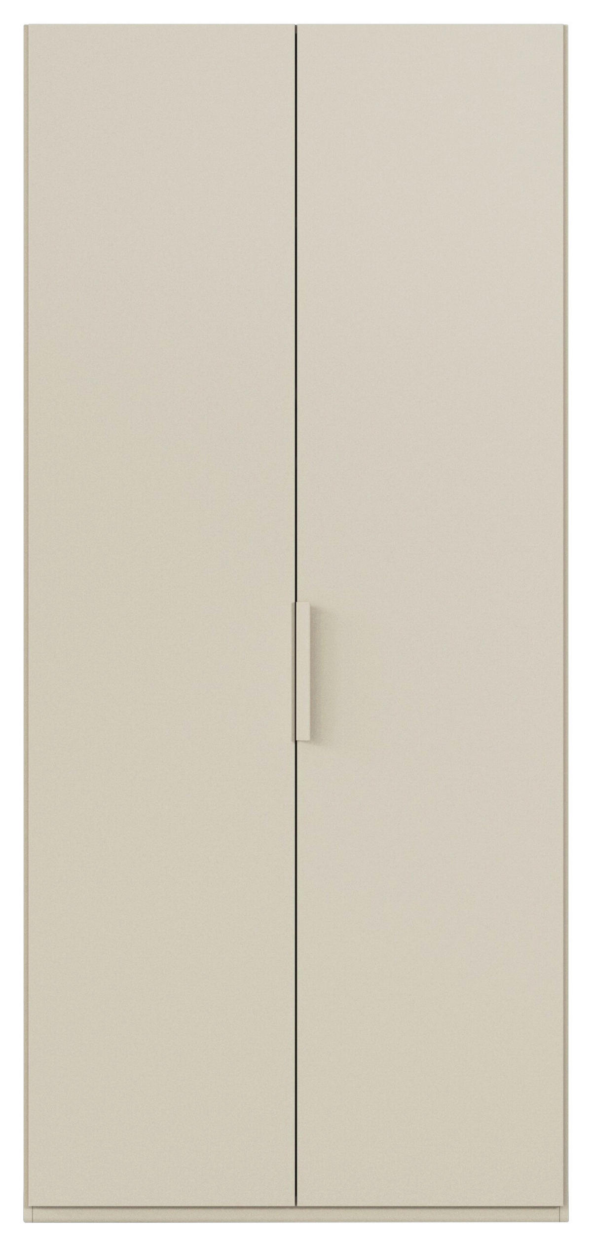 DREHTÜRENSCHRANK 101/235/61 cm,  in Champagner, 2-türig  - Champagner, Basics, Holzwerkstoff/Metall (101/235/61cm) - Novel