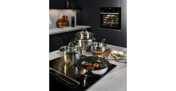 KOCHTOPFSET VERONA 5-teilig  - Klar/Edelstahlfarben, Basics, Glas/Kunststoff - Homeware Profession.