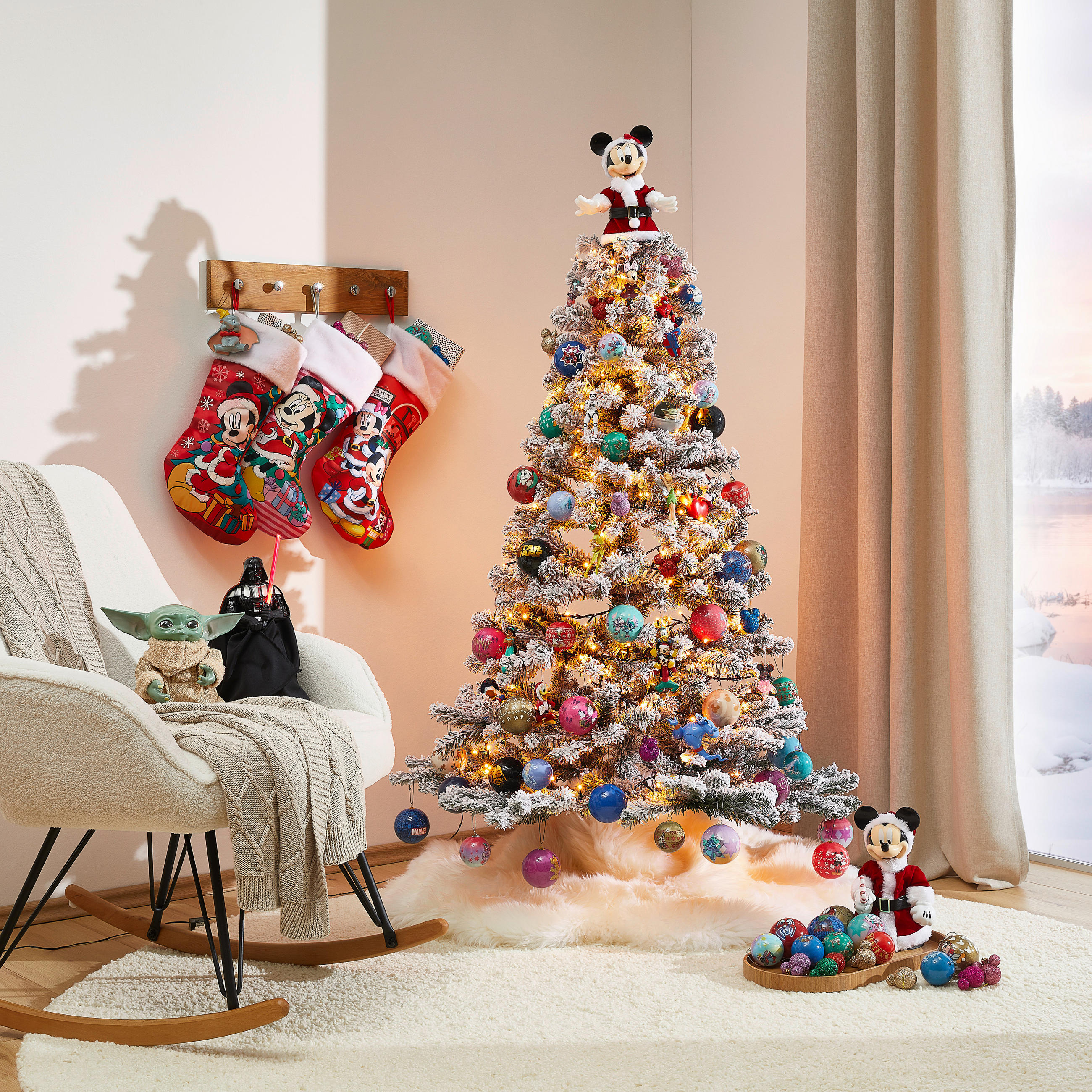 CHRISTBAUMSPITZE Minnie Mouse - Rot, Trend, Kunststoff/Textil (16/26cm) - Disney