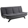 SCHLAFSOFA Chenille Dunkelgrau  - Dunkelgrau/Schwarz, Design, Textil/Metall (196/91/98cm) - Carryhome