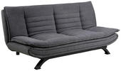 SCHLAFSOFA Chenille Dunkelgrau  - Dunkelgrau/Schwarz, Design, Textil/Metall (196/91/98cm) - Carryhome
