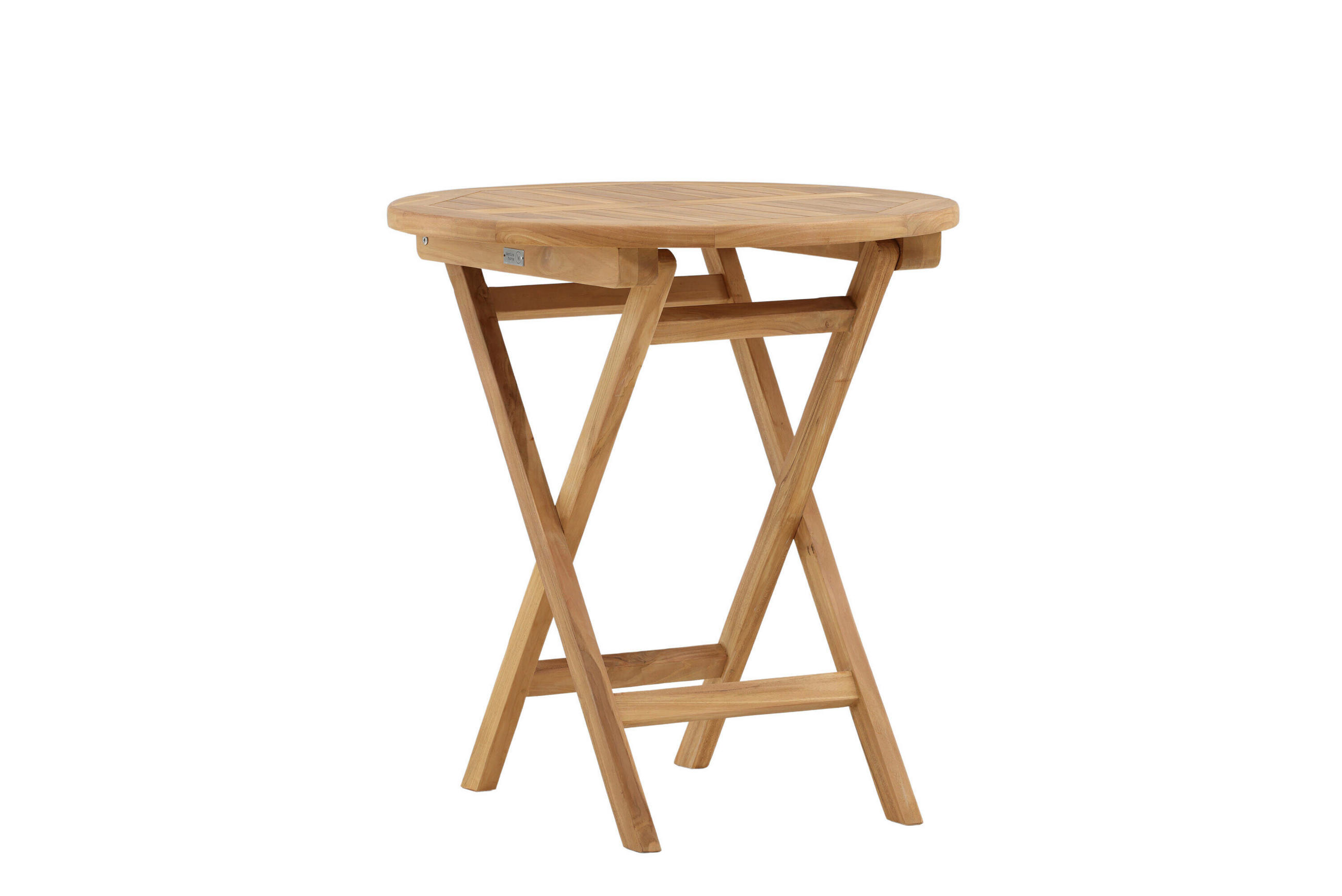 GARTENTISCH Holz rund  - Hellbraun, MODERN, Holz (70/75cm) - Gardenson