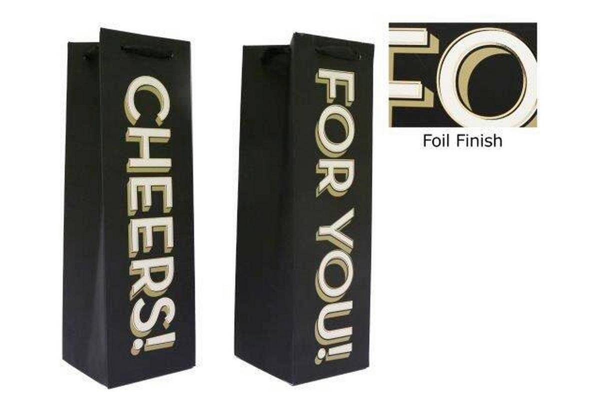 Pungă Pentru Cadou  - negru, Basics, hârtie (10/33,0/10cm)