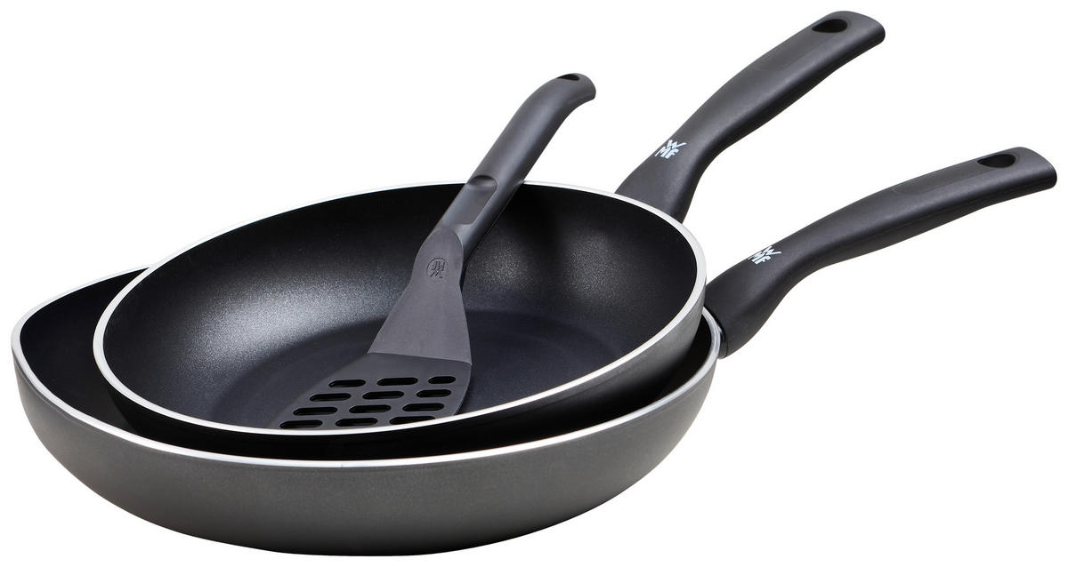 SADA PÁNVÍ, 24+28 cm, 3dílné - šedá, Basics, kov/plast (24+28cm) - WMF