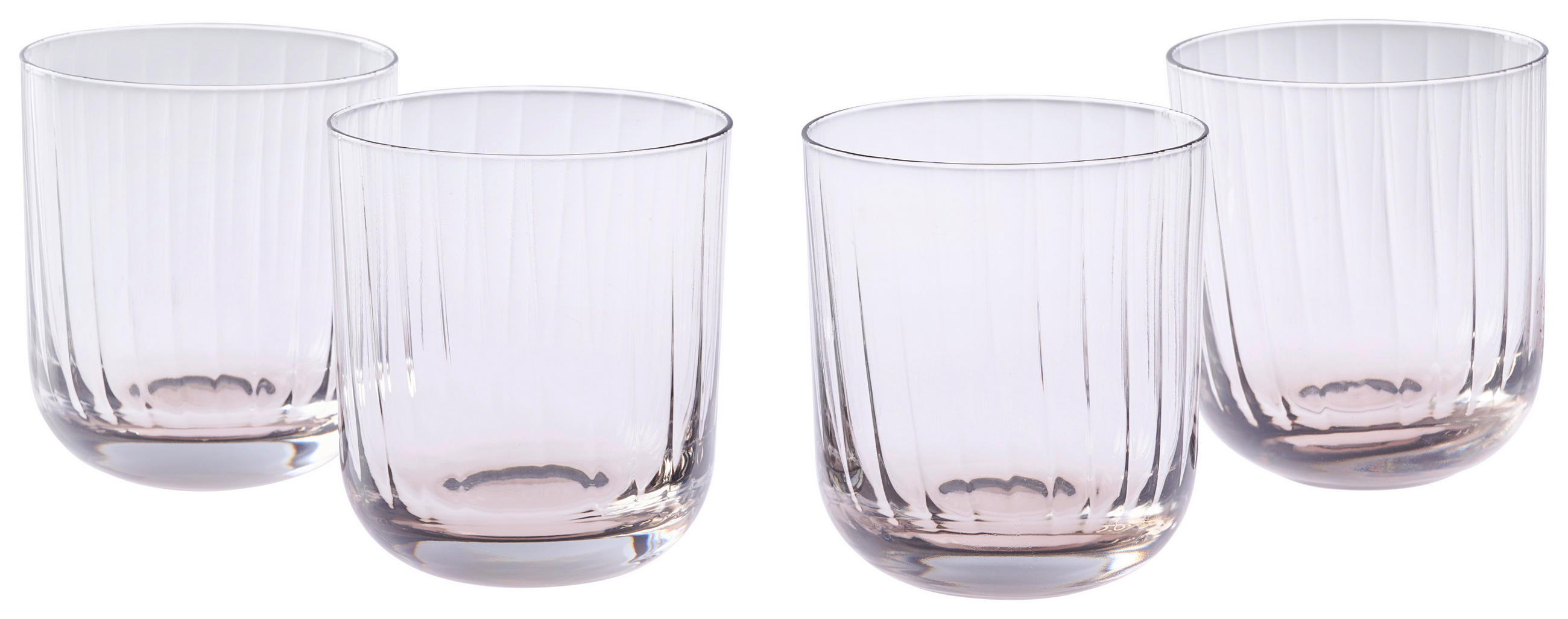 TRINKGLAS 300 ml 4-teilig  - Hellbraun, Trend, Glas (8,6/9,5cm) - Novel