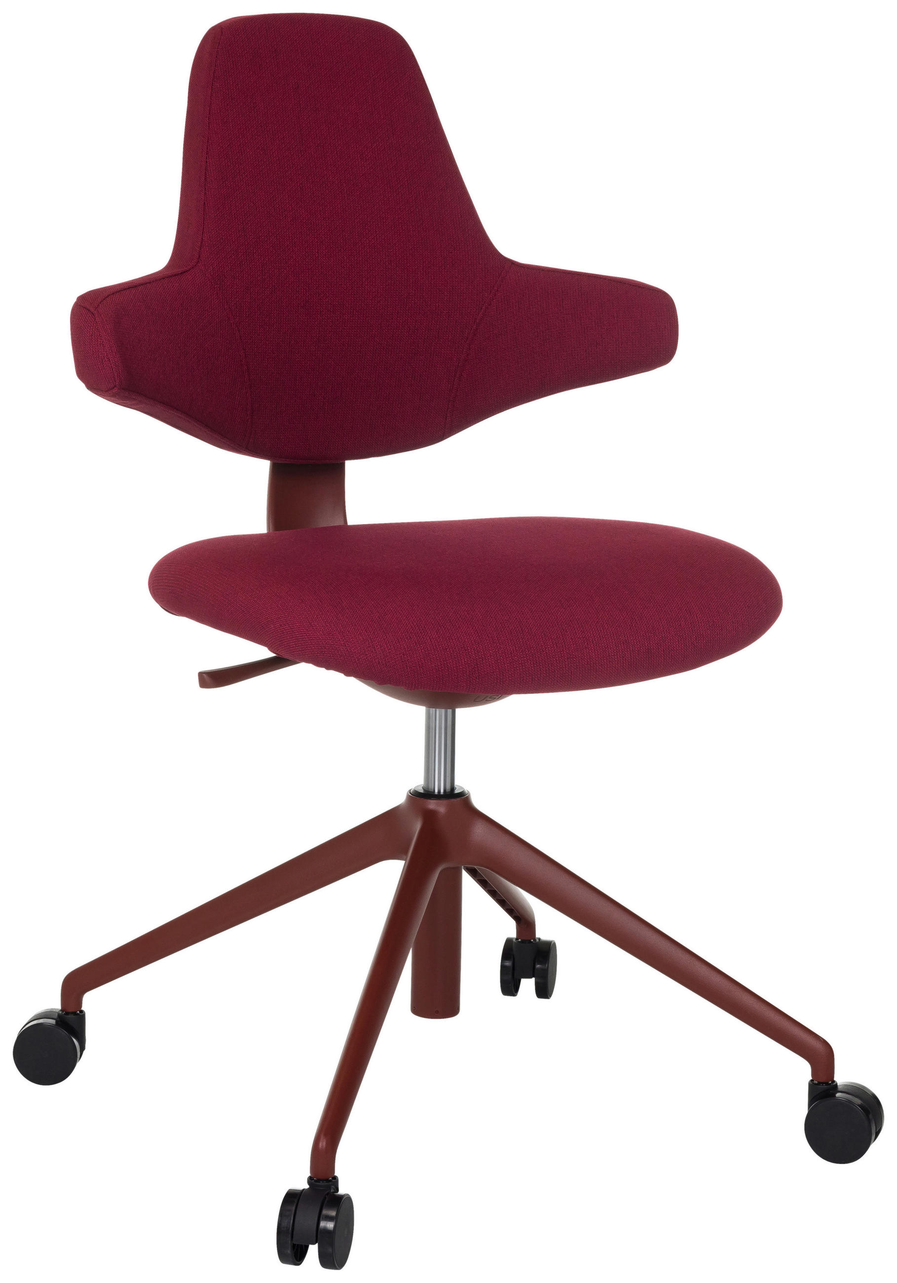 OTOČNÁ ŽIDLE, plochá tkanina, červená - červená, Moderní, kov/textil (58/87 - 97/57cm) - MID.YOU