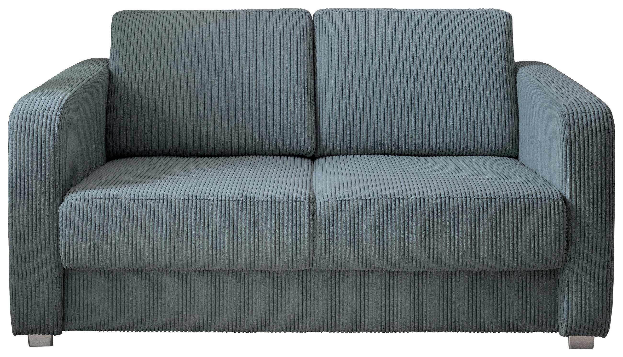 SCHLAFSOFA Cord Petrol  - Chromfarben/Petrol, Basics, Kunststoff/Textil (159/88/87cm) - Livetastic