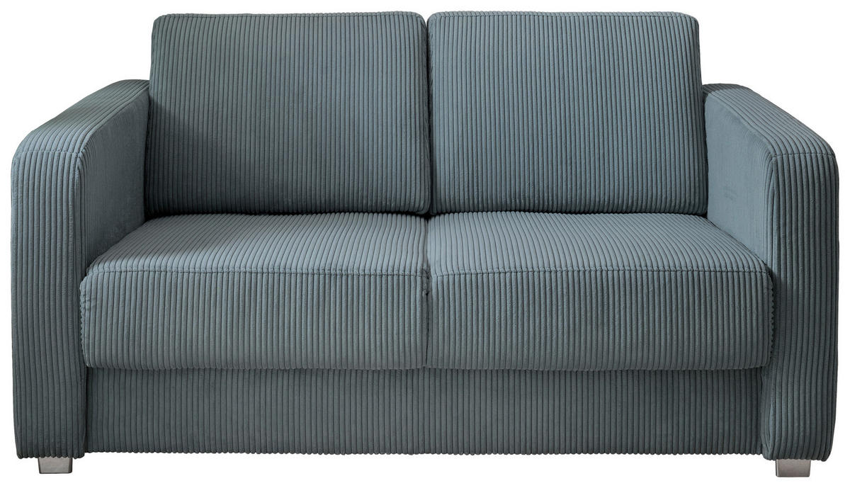 SCHLAFSOFA in Cord Petrol  - Chromfarben/Petrol, Basics, Kunststoff/Textil (159/88/87cm) - Livetastic